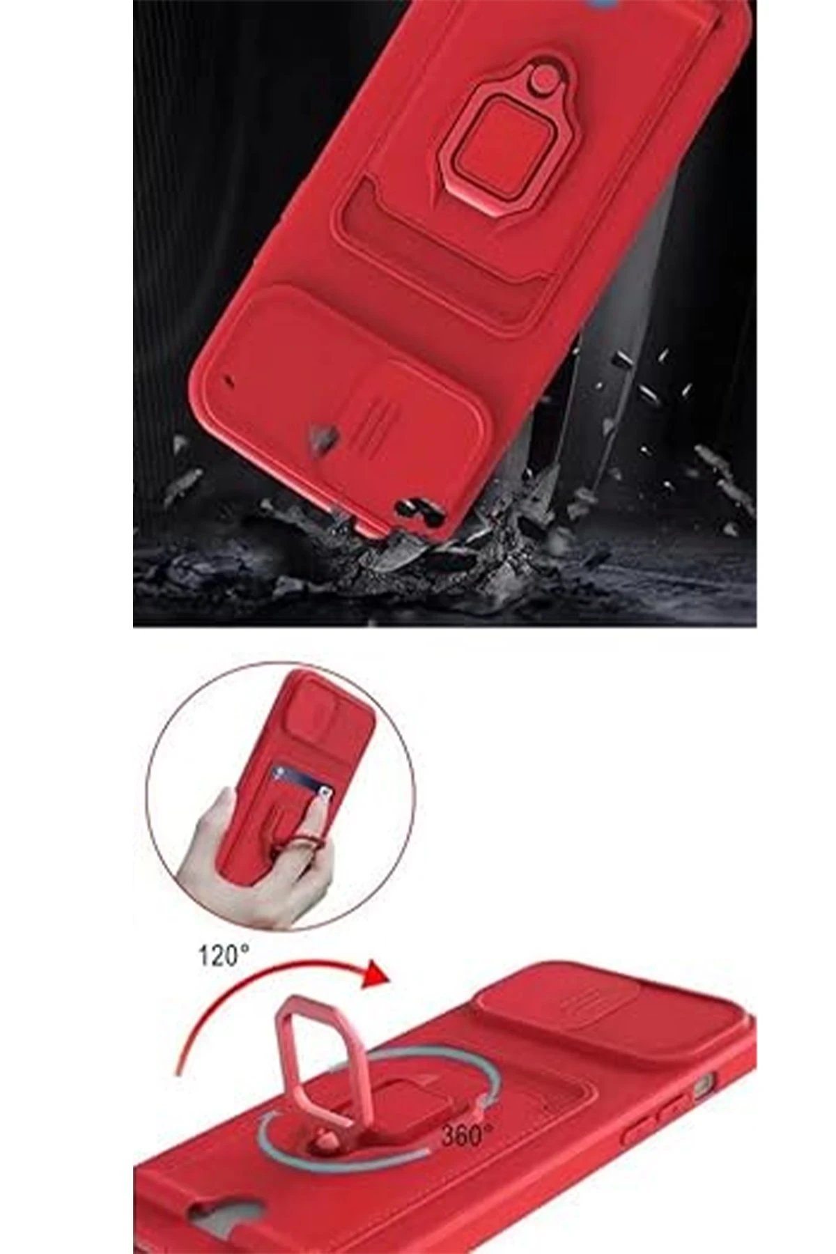 Newface Xiaomi Redmi Note 13 Pro 5G Kılıf Zuma Kartvizitli Yüzüklü Silikon - Pembe