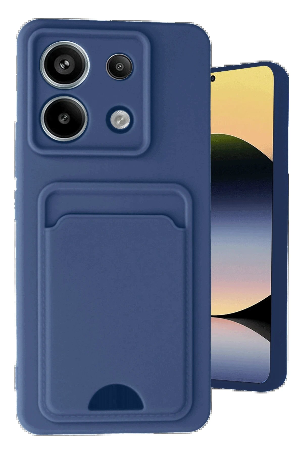 Newface Xiaomi Redmi Note 13 Pro 5G Kılıf Kelvin Kartvizitli Silikon - Lacivert