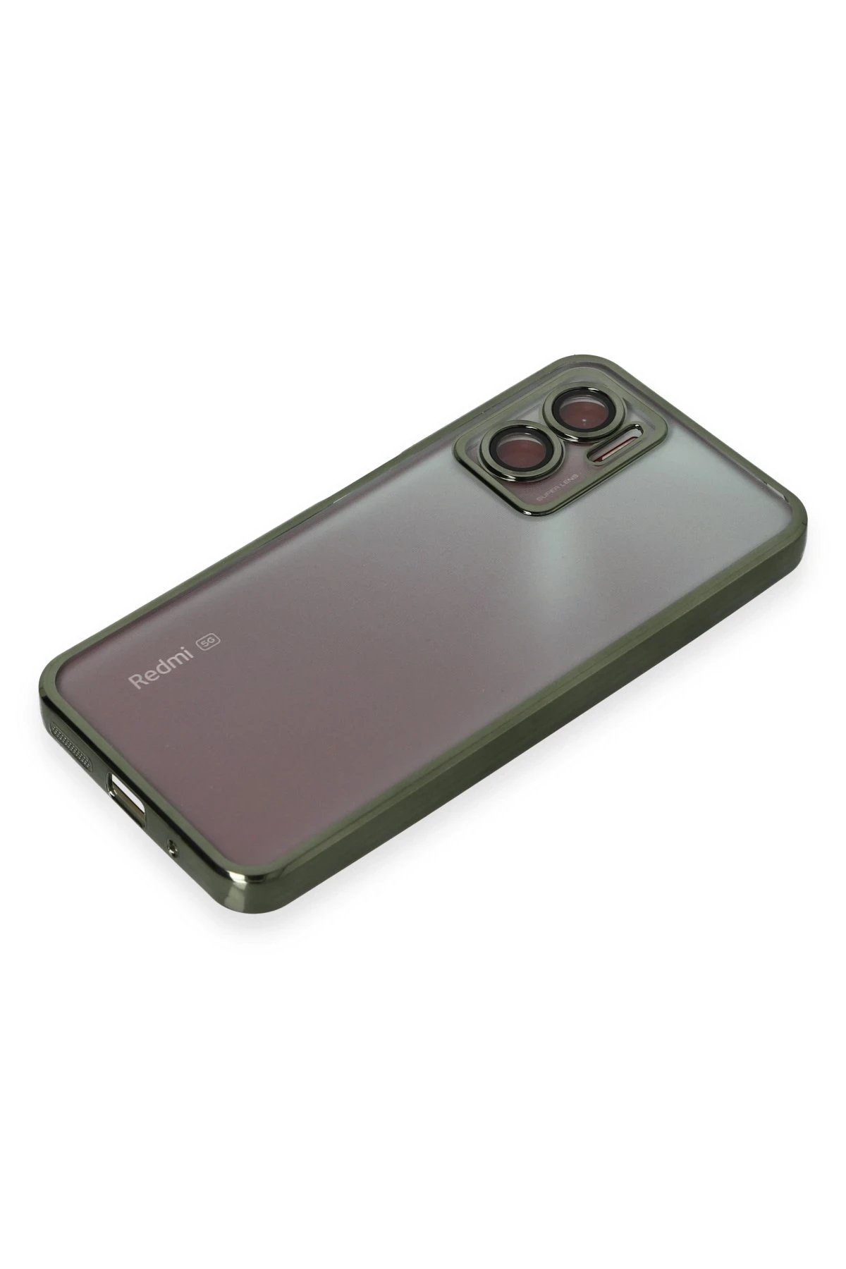 Newface Xiaomi Redmi Note 11E Kılıf Razer Lensli Silikon - Yeşil