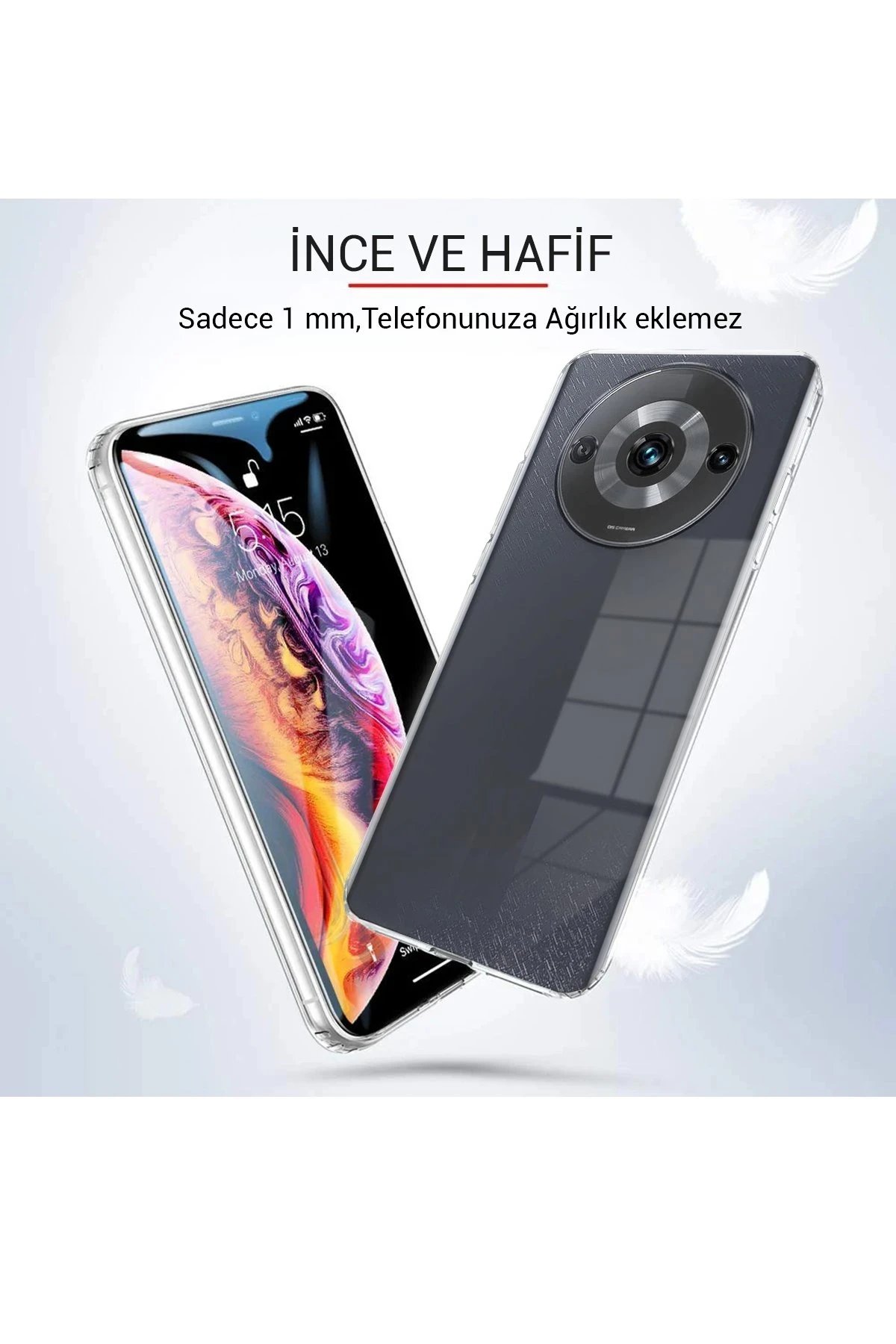 Newface Xiaomi Redmi A3 4G Kılıf Lüx Şeffaf Silikon