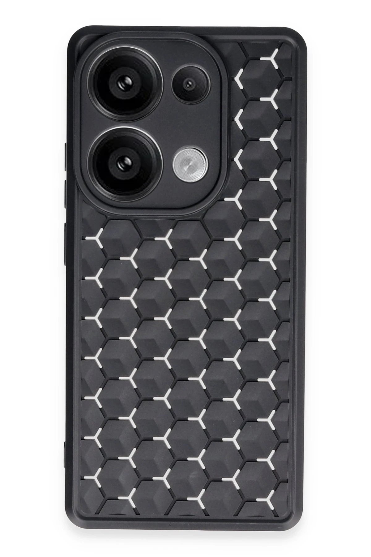 Newface Xiaomi Redmi Note 13 Pro 5G Kılıf Petek Silikon Kapak - Siyah