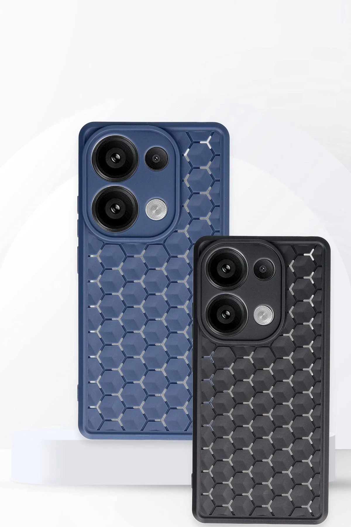 Newface Xiaomi Redmi Note 13 Pro 4G Kılıf Petek Silikon Kapak - Kırmızı