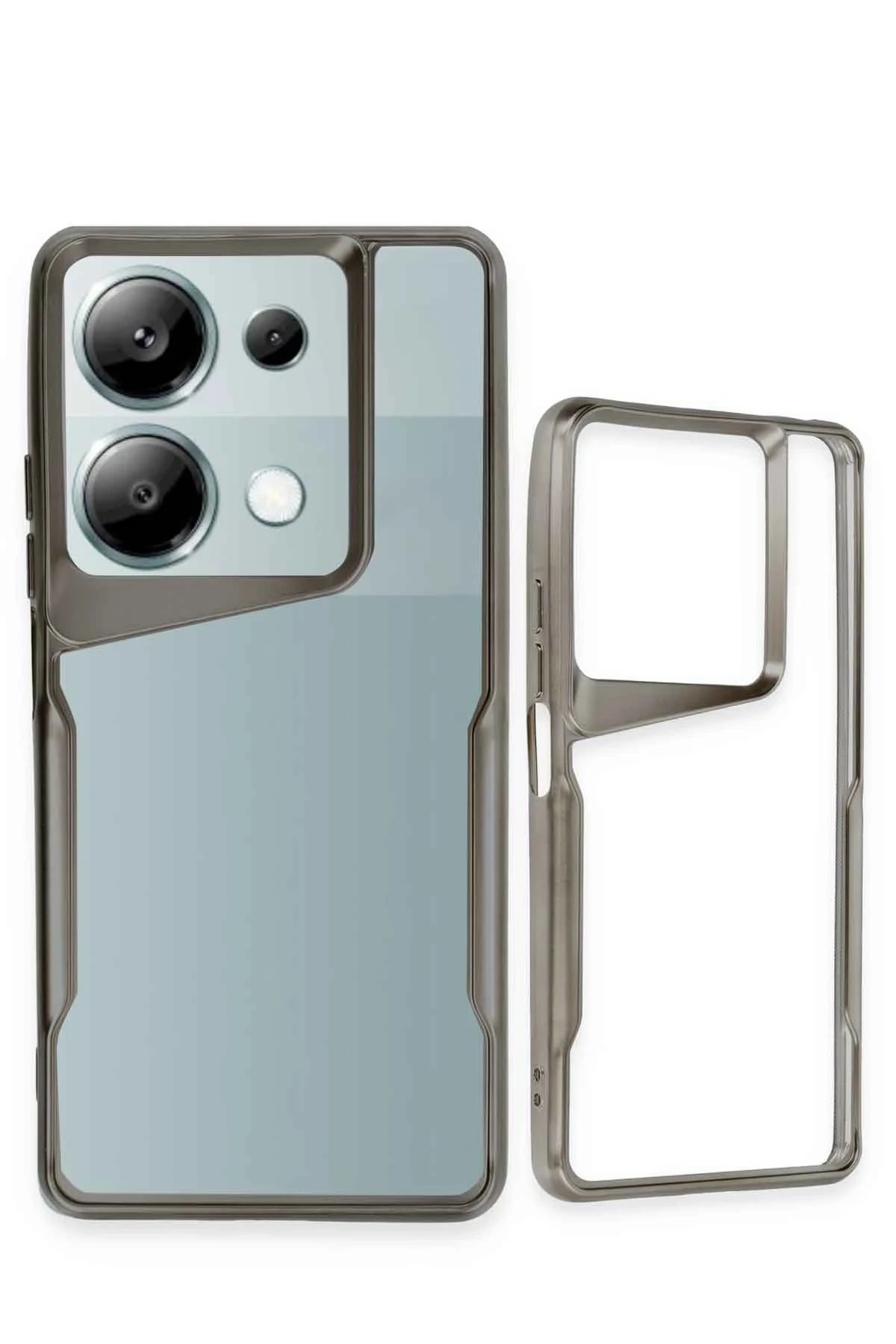 Newface Xiaomi Redmi Note 13 Pro 4G Kılıf Boyi Silikon Kapak - Titan Gri