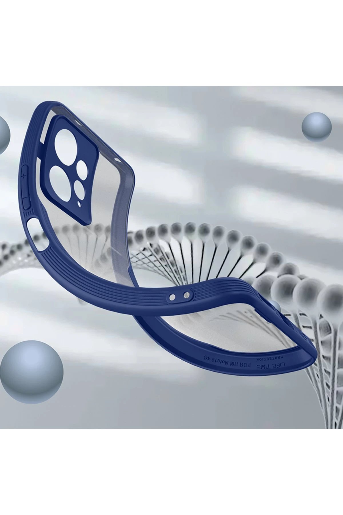 Newface Xiaomi Redmi Note 12 5G Kılıf Platin Silikon - Mavi