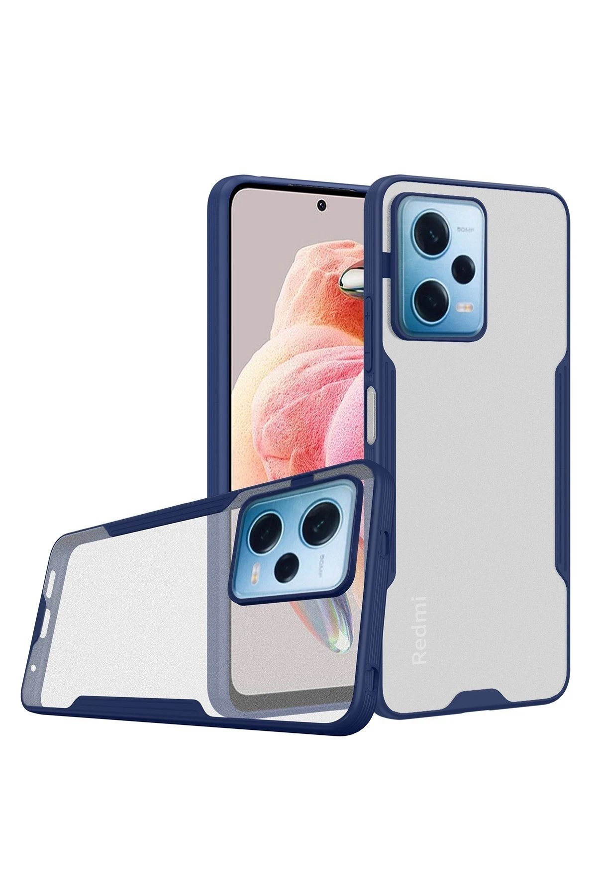 Newface Xiaomi Redmi Note 12 5G Kılıf Platin Silikon - Lacivert