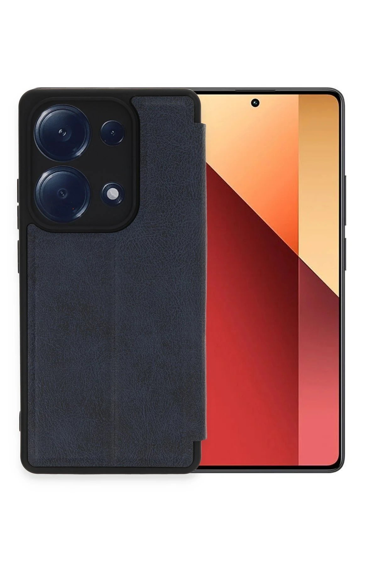 Newface Xiaomi Redmi Note 13 Pro 4G Kılıf Flip Cover - Lacivert