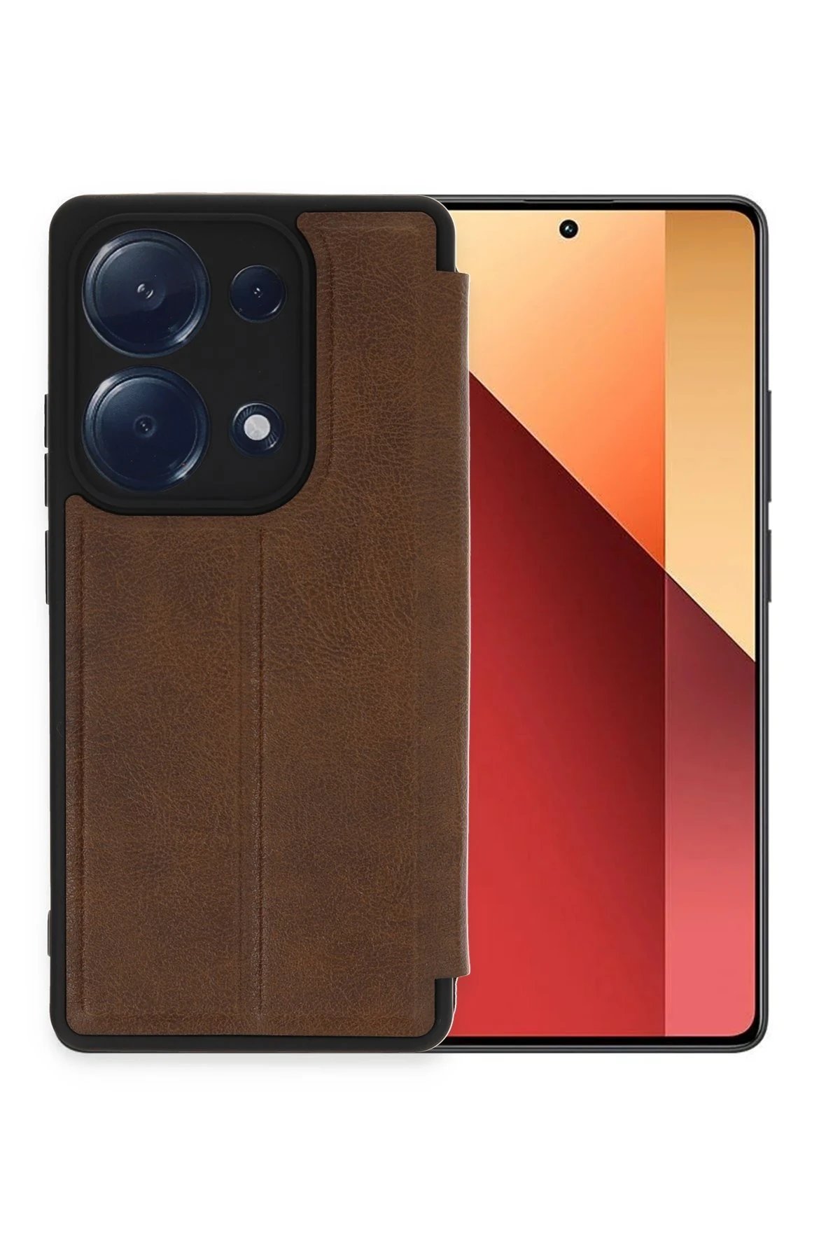 Newface Xiaomi Redmi Note 13 Pro 4G Kılıf Flip Cover - Taba
