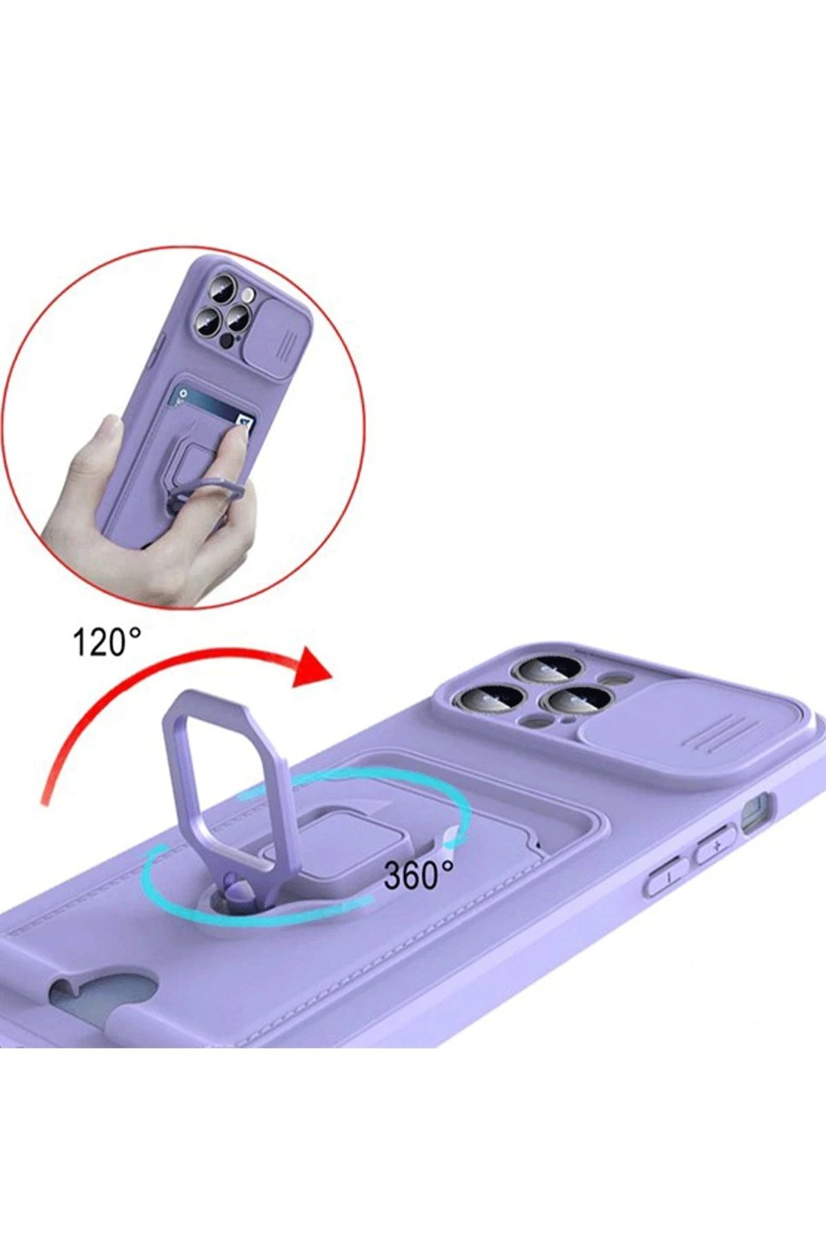 Newface Xiaomi Mİ 11 Lite Kılıf Zuma Kartvizitli Yüzüklü Silikon - Lacivert