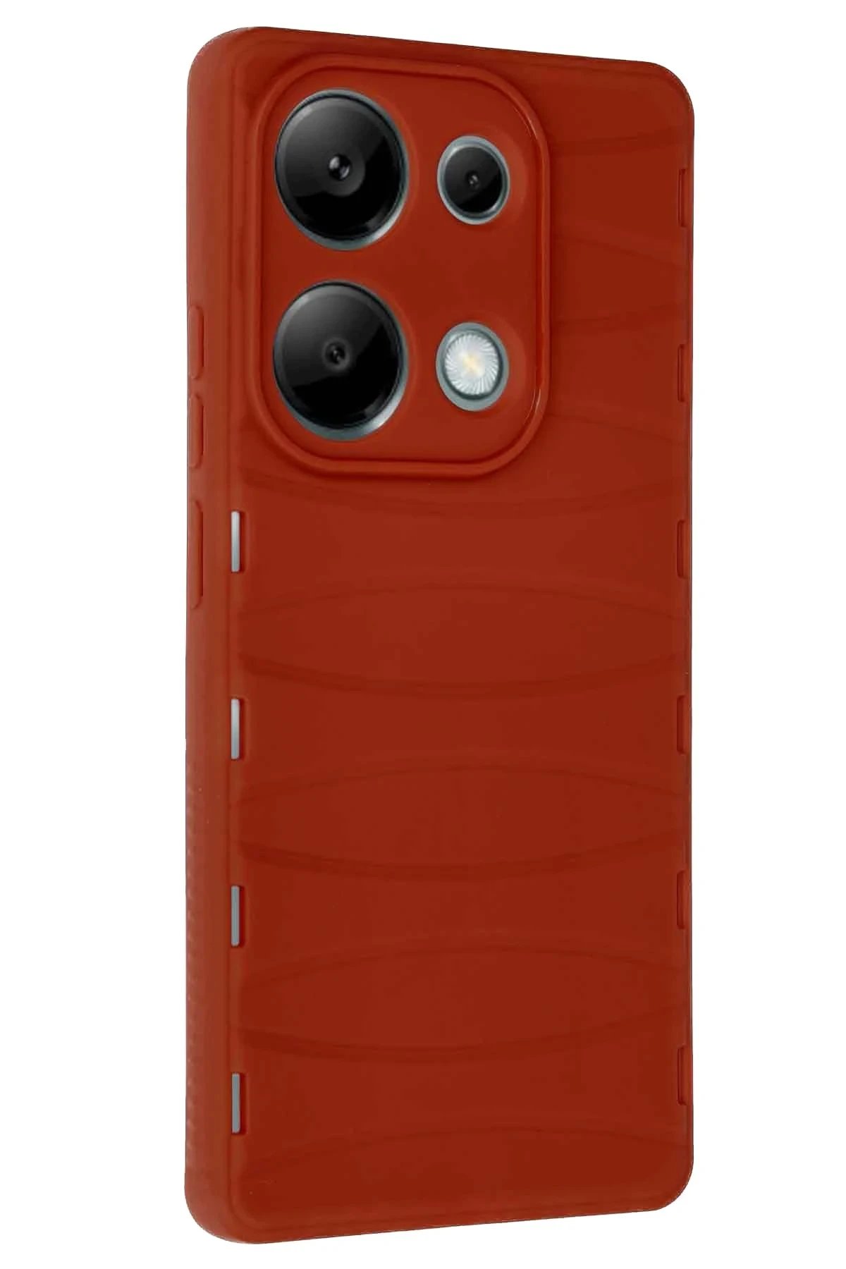 Newface Xiaomi Redmi Note 13 Pro 4G Kılıf Bibercas Silikon Kapak - Kırmızı