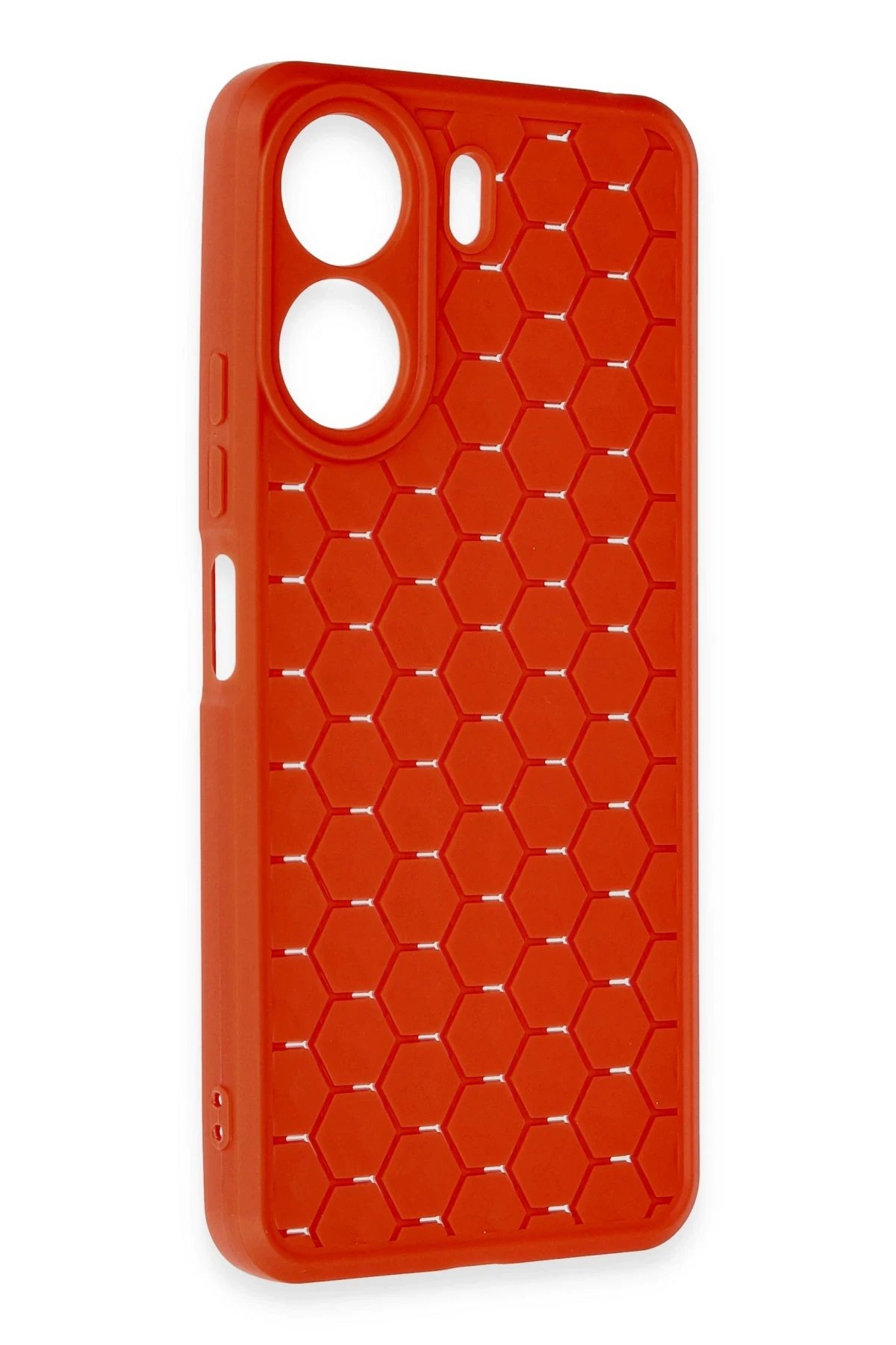 Newface Xiaomi Redmi 13C Kılıf Petek Silikon Kapak - Kırmızı