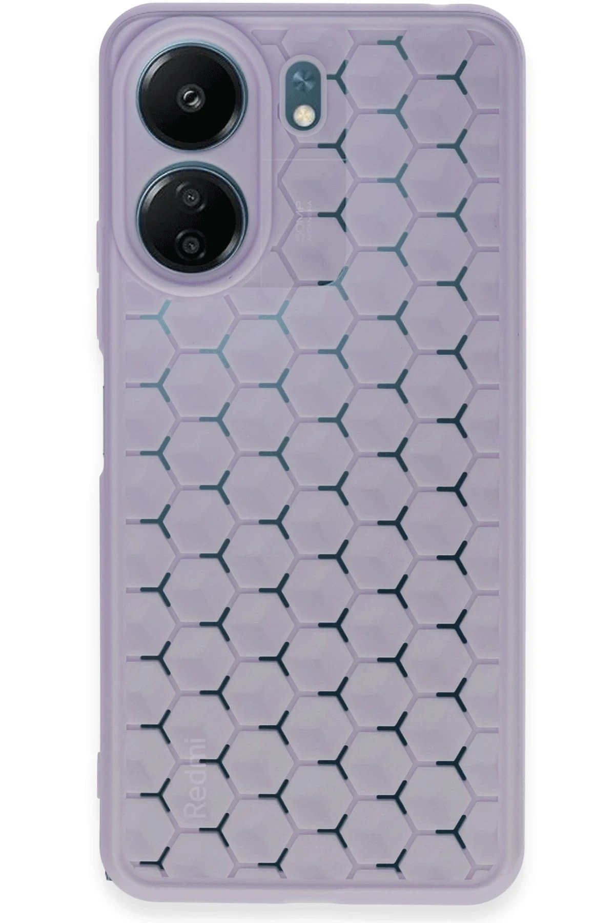 Newface Xiaomi Redmi 13C Kılıf Petek Silikon Kapak - Lila