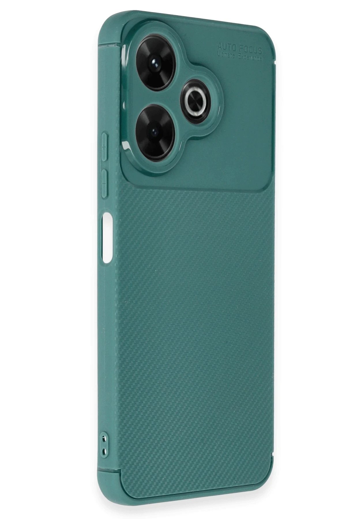 Newface Xiaomi Redmi 13 4G Kılıf Auto Focus Karbon Kapak - Koyu Yeşil