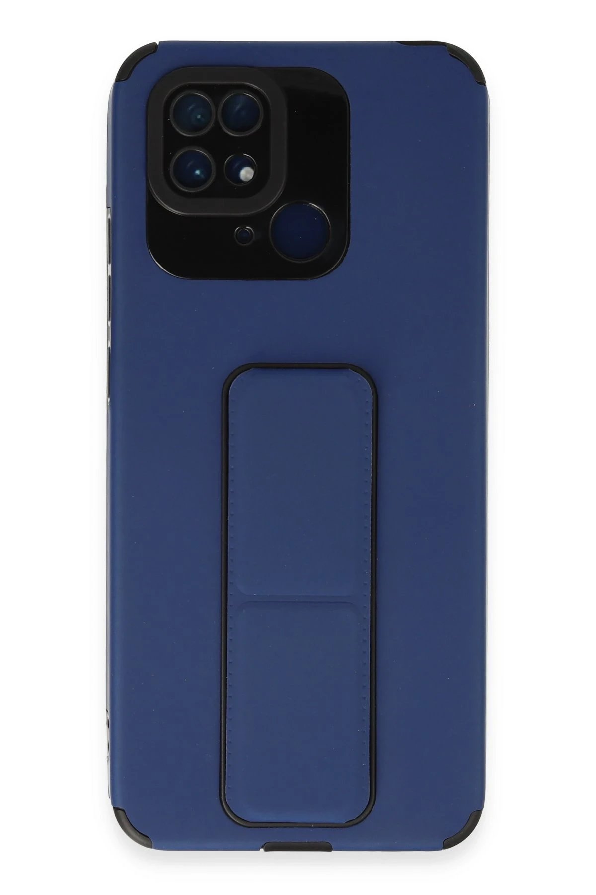 Newface Xiaomi Redmi 10C Kılıf Mega Standlı Silikon - Mavi