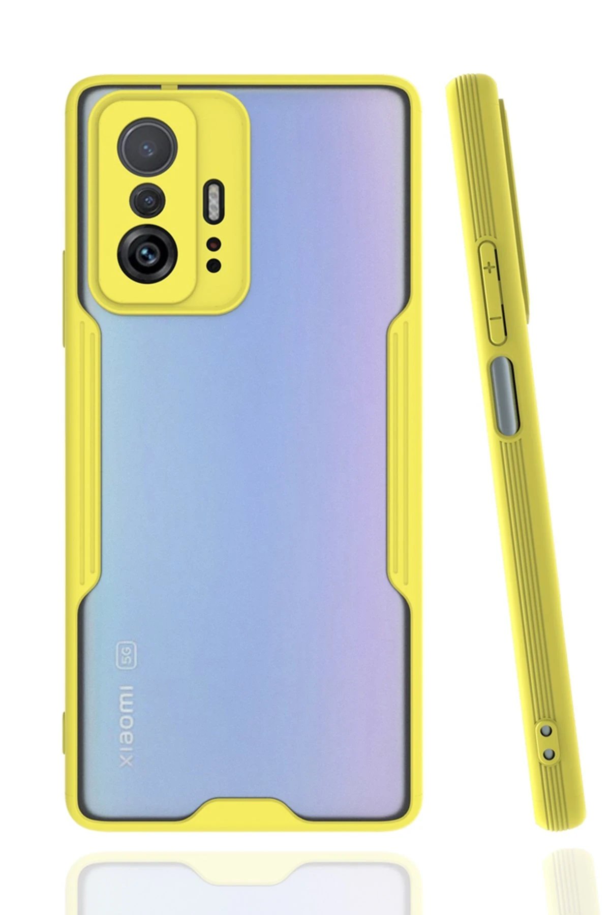 Newface Xiaomi Mi 11T Pro Kılıf Platin Silikon - Sarı