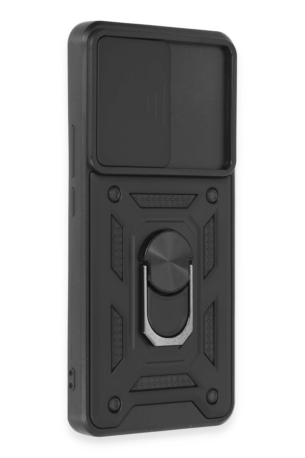 Newface Xiaomi Mi 12T Pro Kılıf Pars Lens Yüzüklü Silikon - Siyah