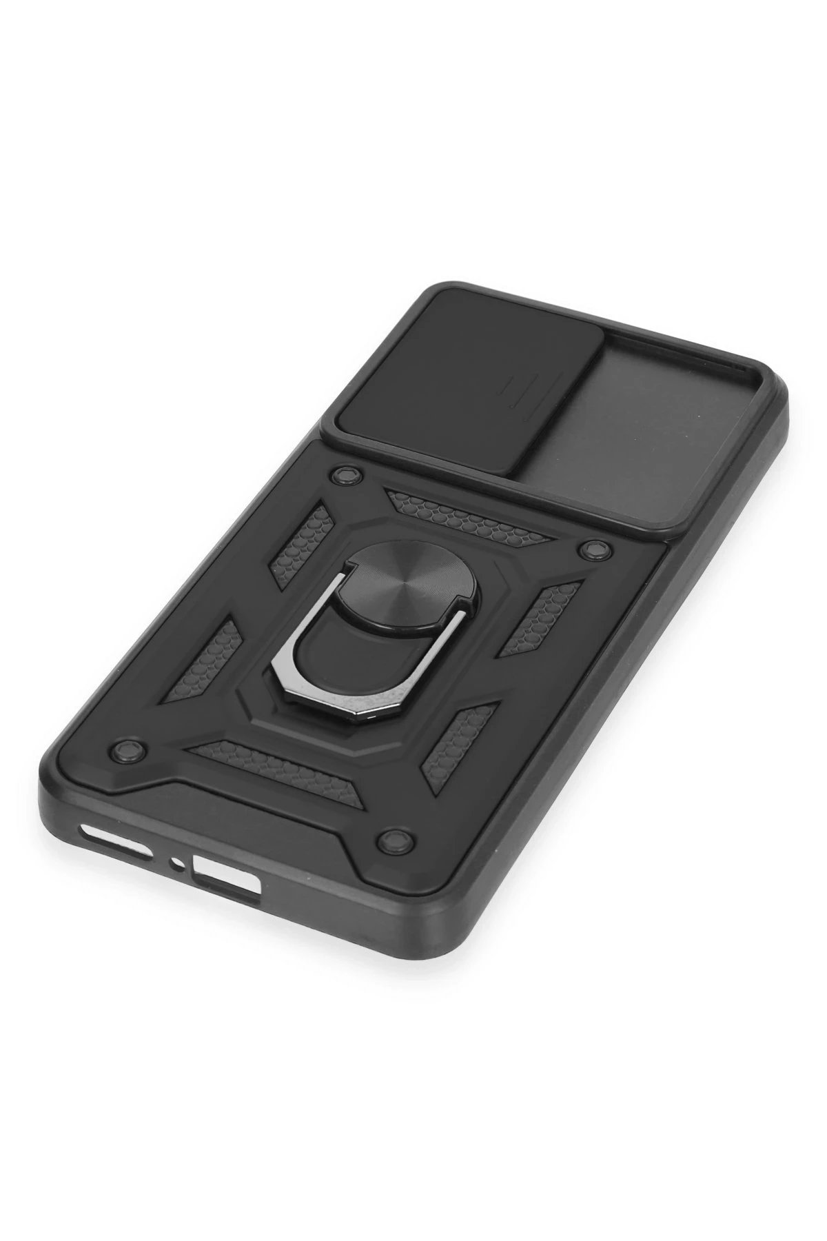 Newface Xiaomi Mi 12T Pro Kılıf Pars Lens Yüzüklü Silikon - Siyah