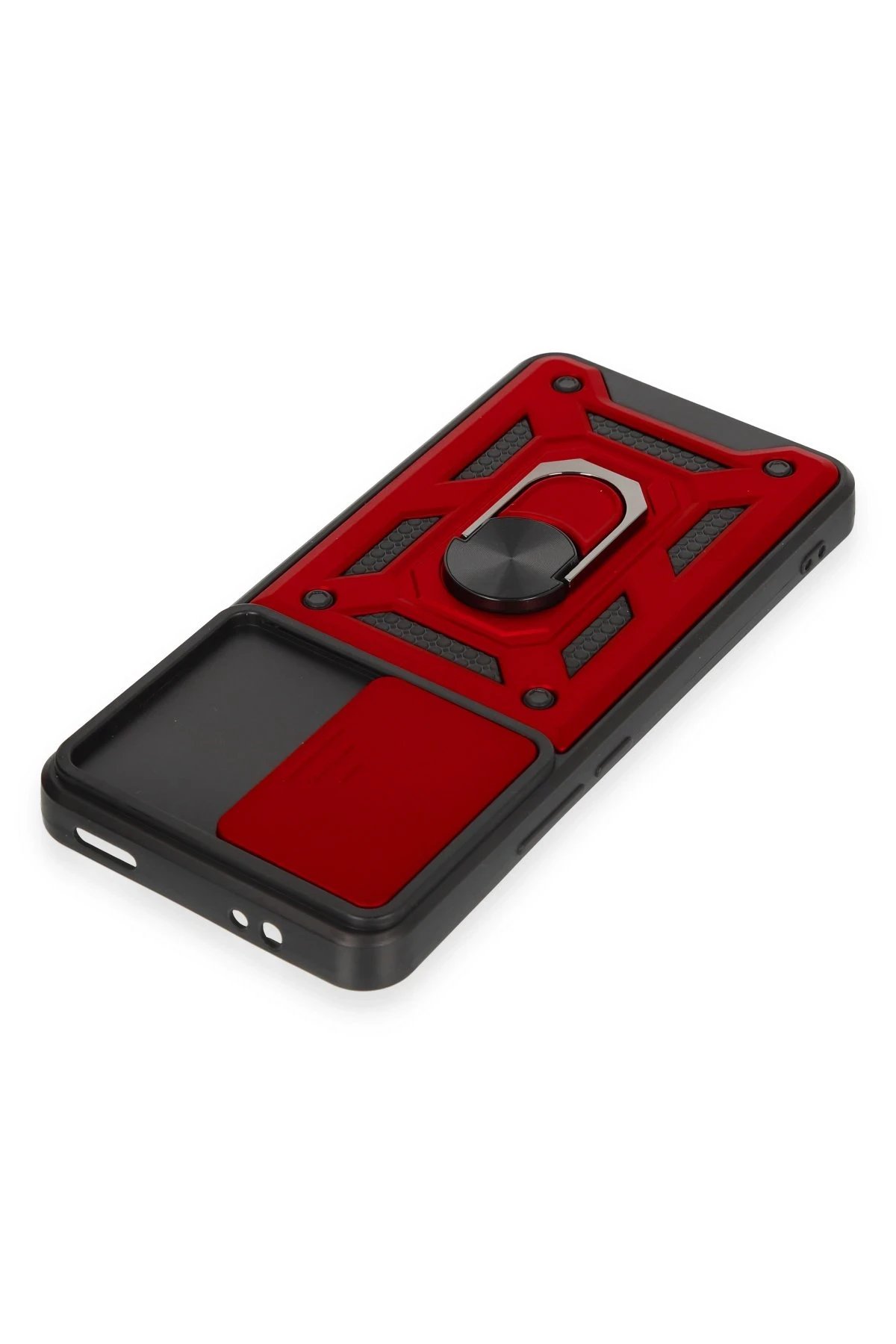 Newface Xiaomi Mi 12T Pro Kılıf Pars Lens Yüzüklü Silikon - Kırmızı