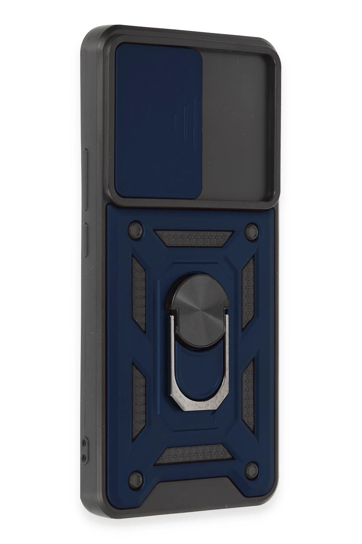 Newface Xiaomi Mi 12T Pro Kılıf Pars Lens Yüzüklü Silikon - Lacivert