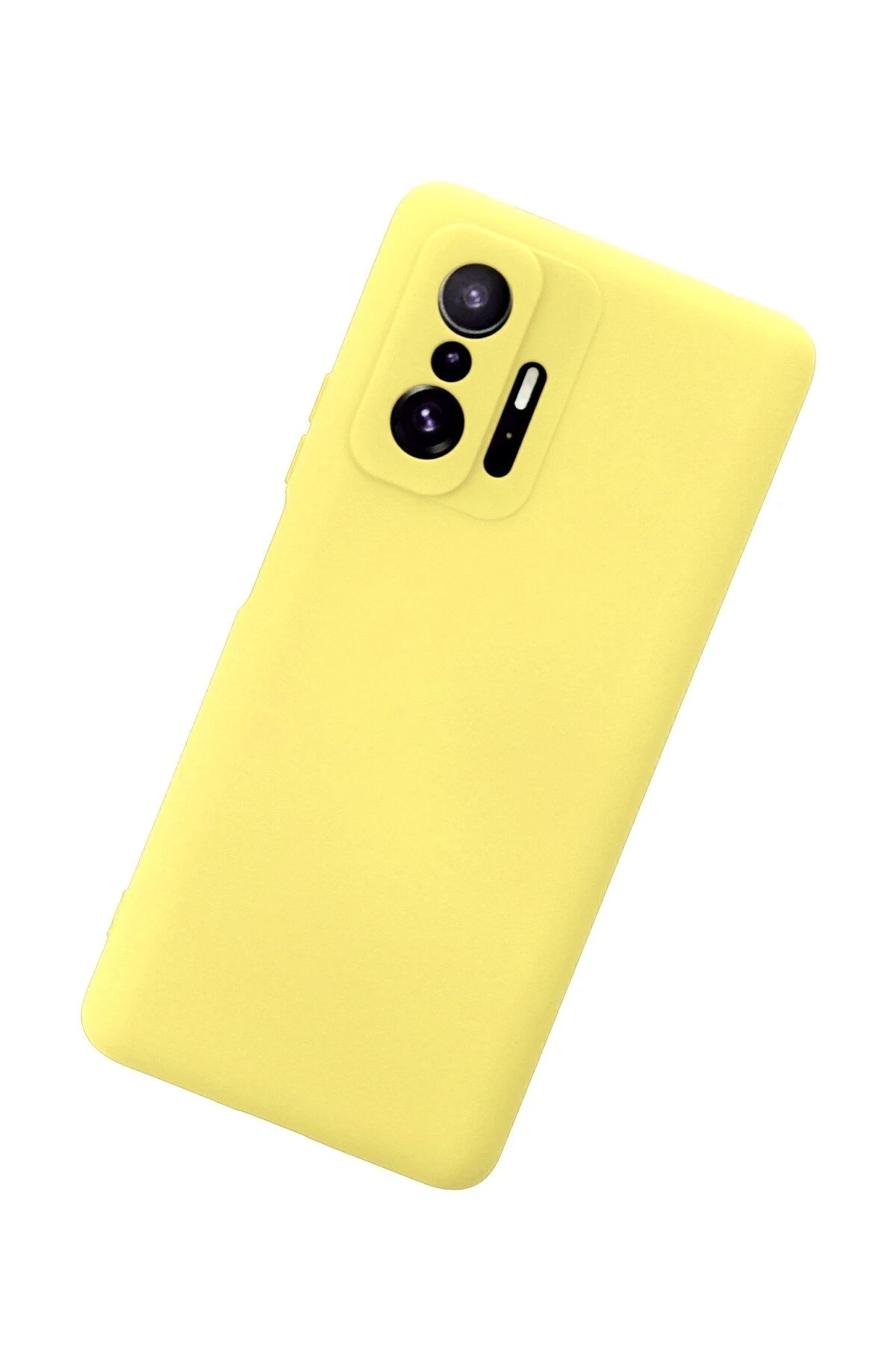 Newface Xiaomi Mi 11T Pro Kılıf Nano içi Kadife Silikon - Sarı