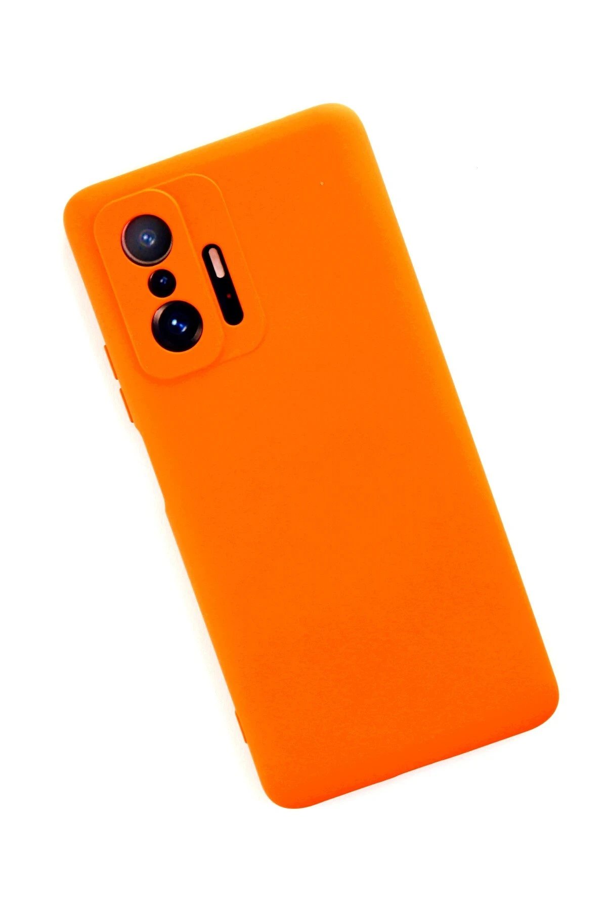 Newface Xiaomi Mi 11T Pro Kılıf Nano içi Kadife Silikon - Turuncu