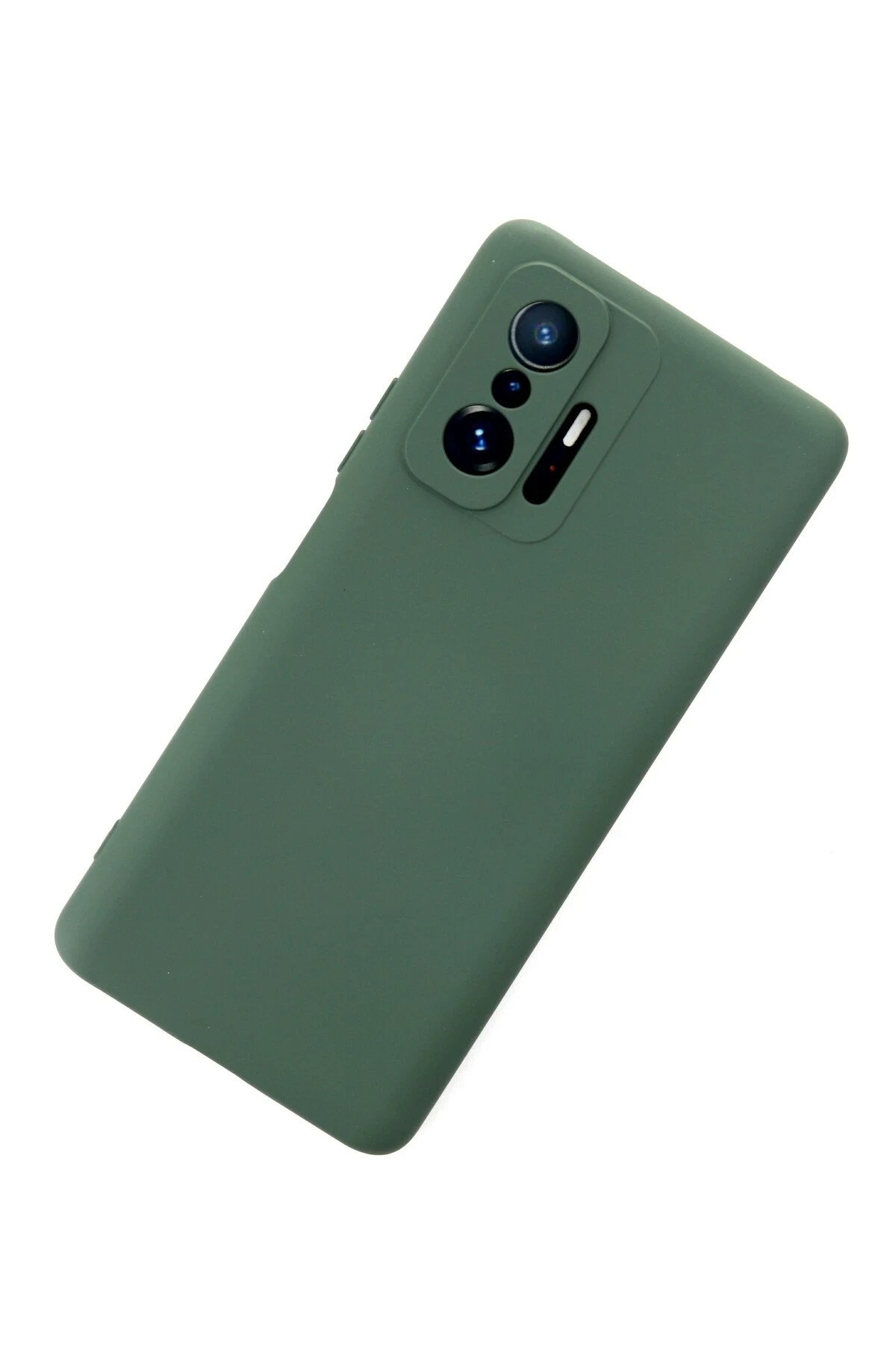 Newface Xiaomi Mi 11T Pro Kılıf Nano içi Kadife Silikon - Koyu Yeşil