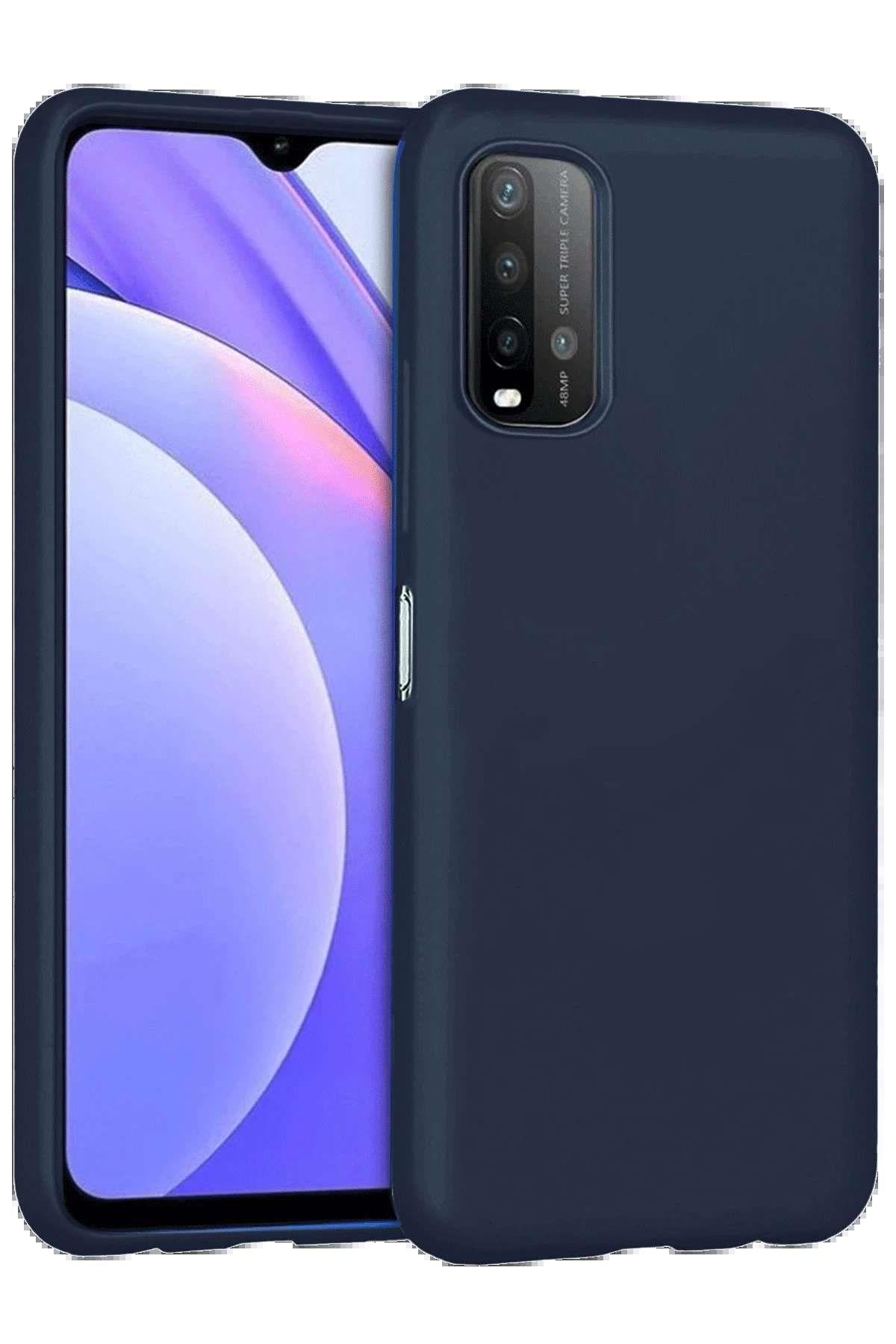 Newface Xiaomi Redmi 9T Kılıf Nano içi Kadife Silikon - Lacivert