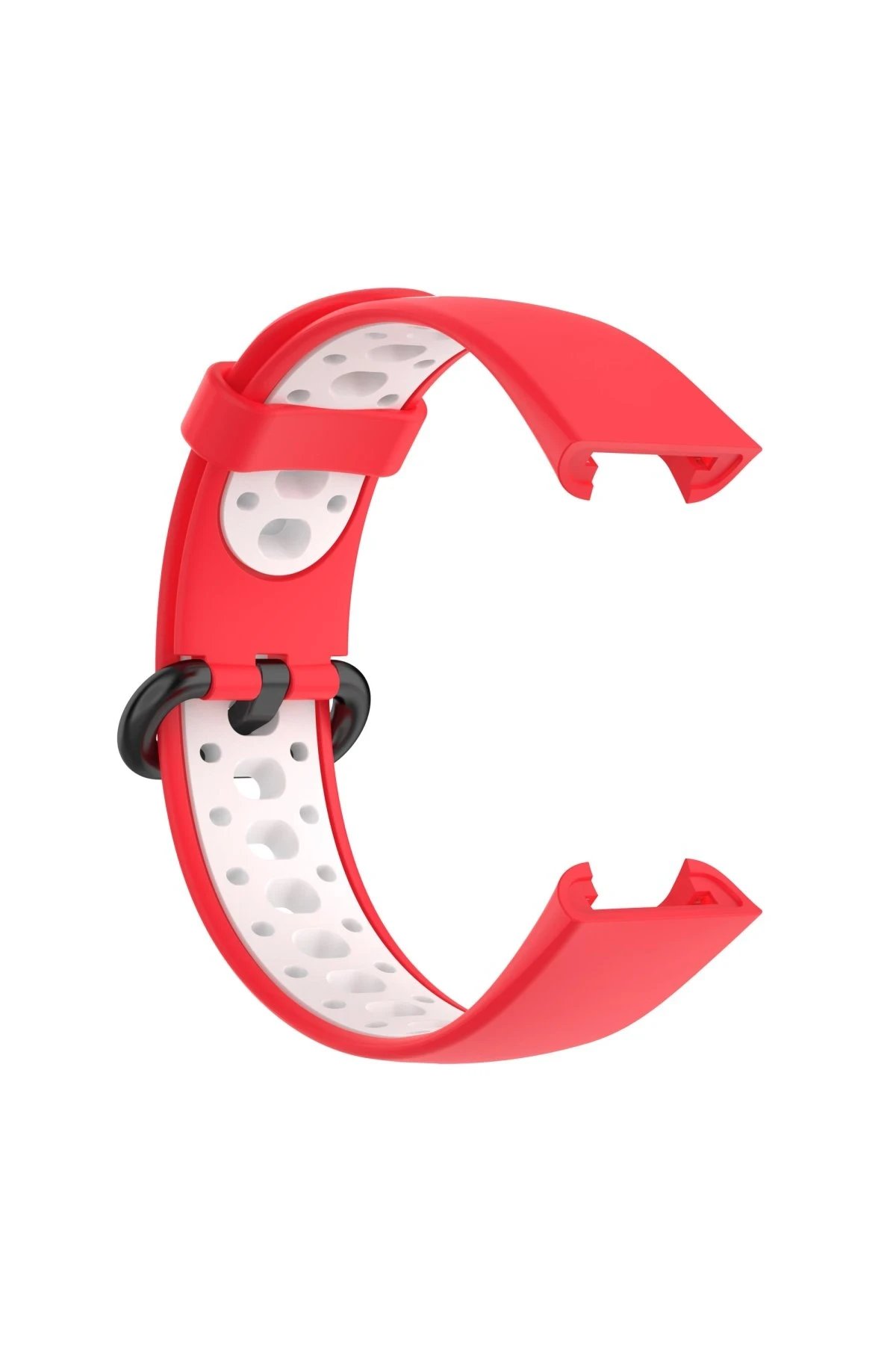 Newface Xiaomi Redmi Watch 2 Spor Delikli Kordon - Kırmızı-Beyaz