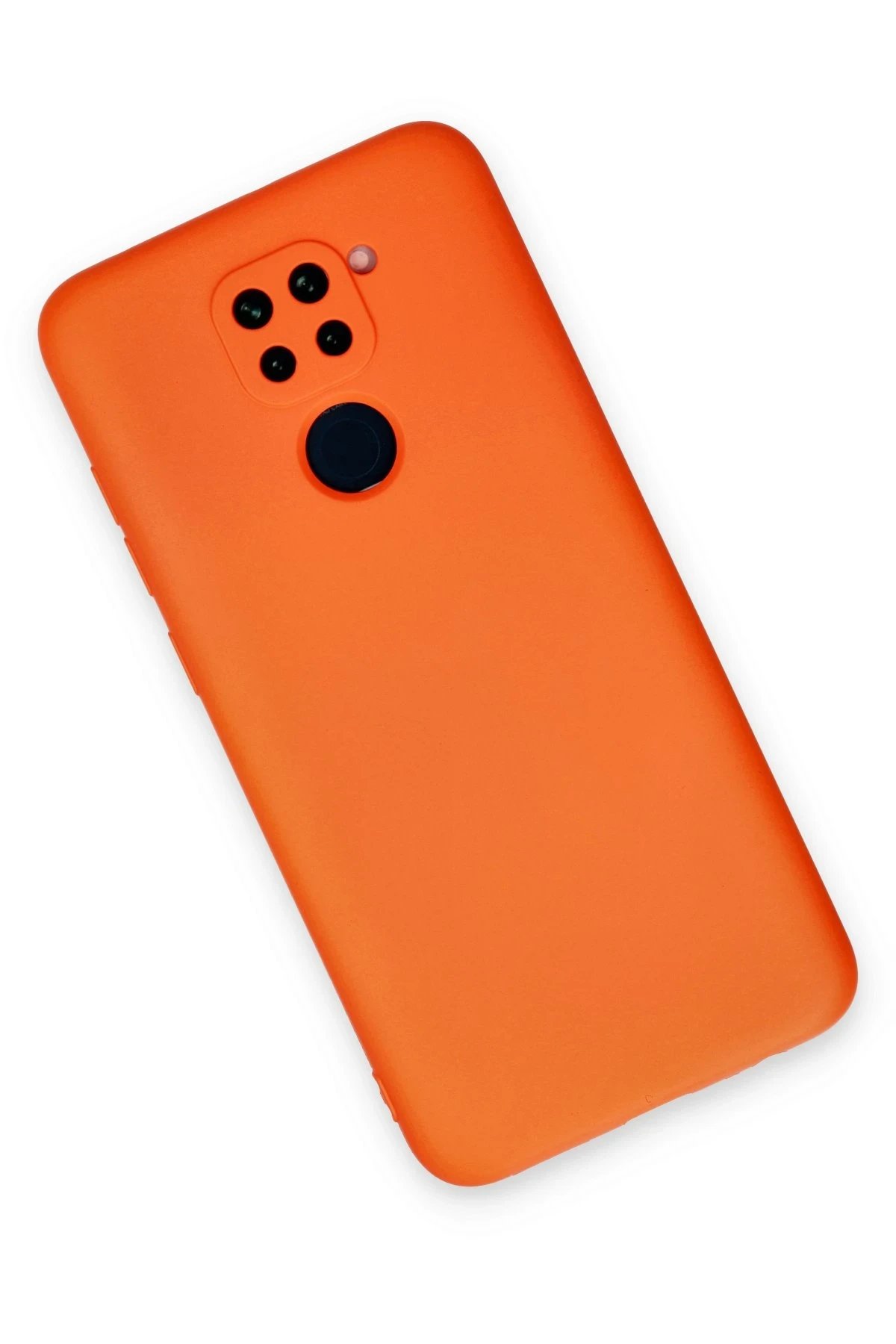 Newface Xiaomi Redmi Note 9 Kılıf Nano içi Kadife Silikon - Turuncu
