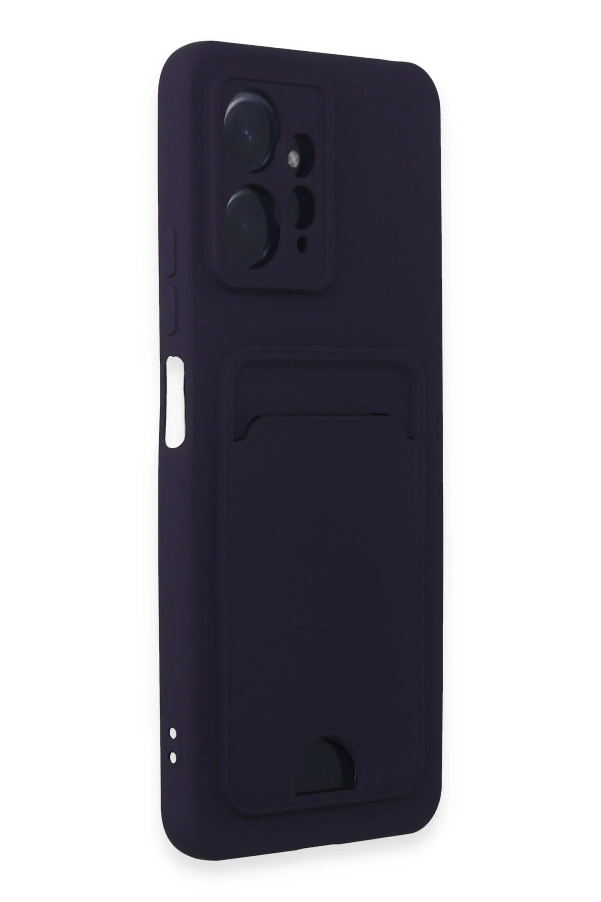 Newface Xiaomi Redmi Note 12 4G Kılıf Kelvin Kartvizitli Silikon - Derin Mor