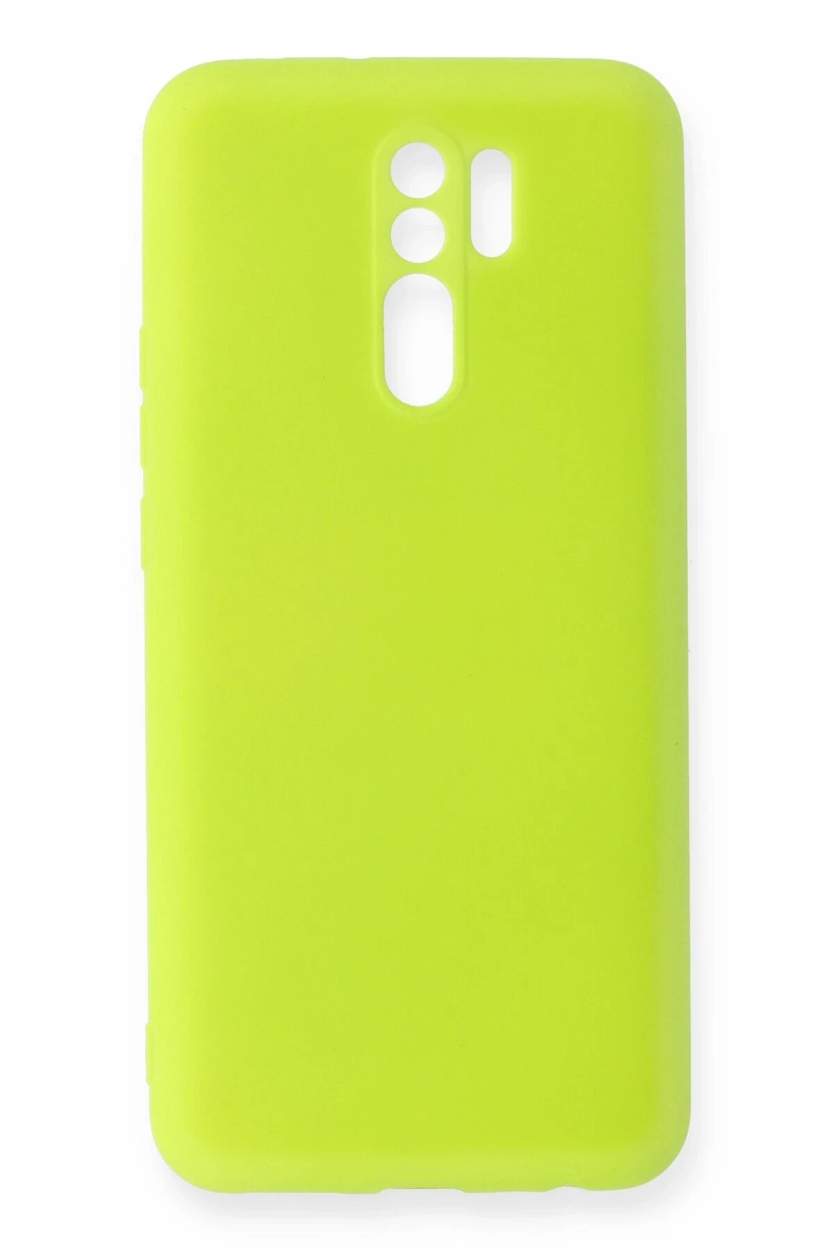 Newface Xiaomi Redmi 9 Kılıf Nano içi Kadife Silikon - Sarı