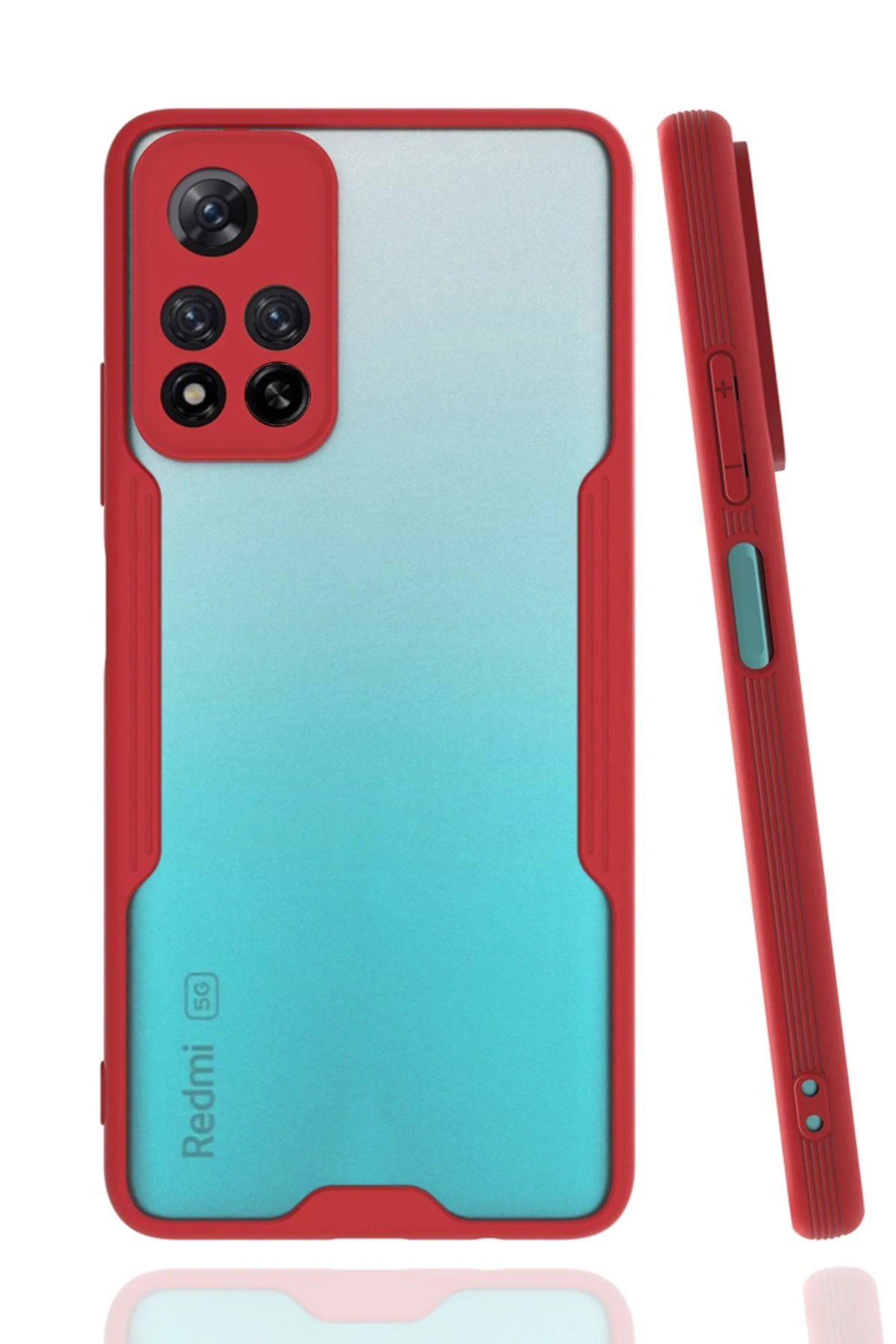 Newface Xiaomi Redmi Note 11 Pro Plus 5G Kılıf Platin Silikon - Kırmızı