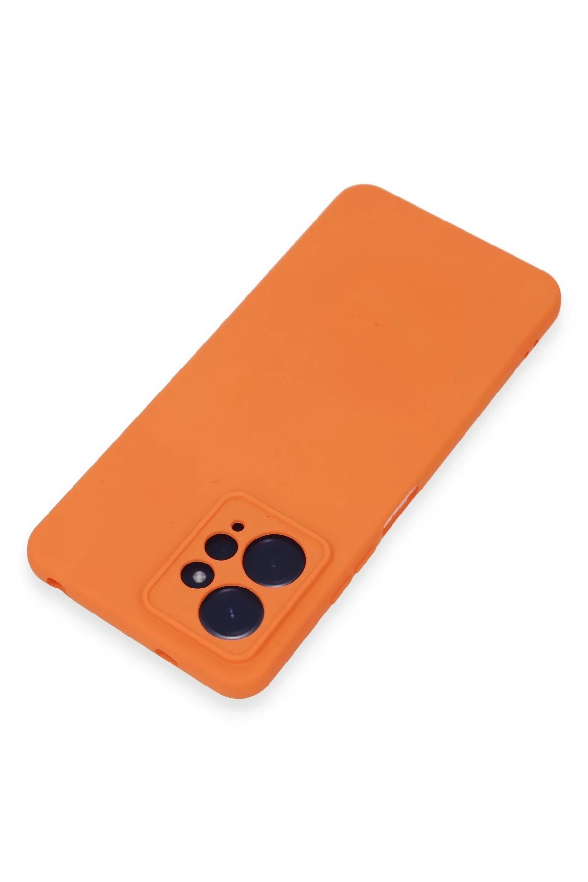 Newface Xiaomi Redmi Note 12 4G Kılıf Nano içi Kadife Silikon - Turuncu