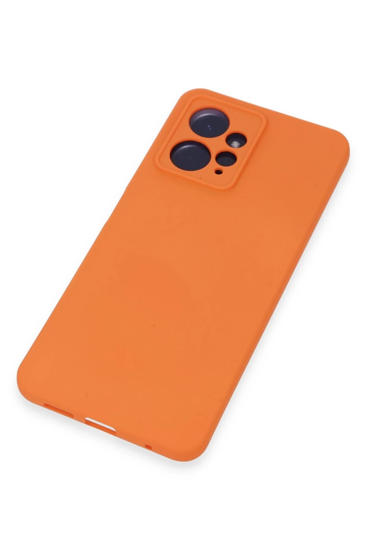 Newface Xiaomi Redmi Note 12 4G Kılıf Nano içi Kadife Silikon - Turuncu