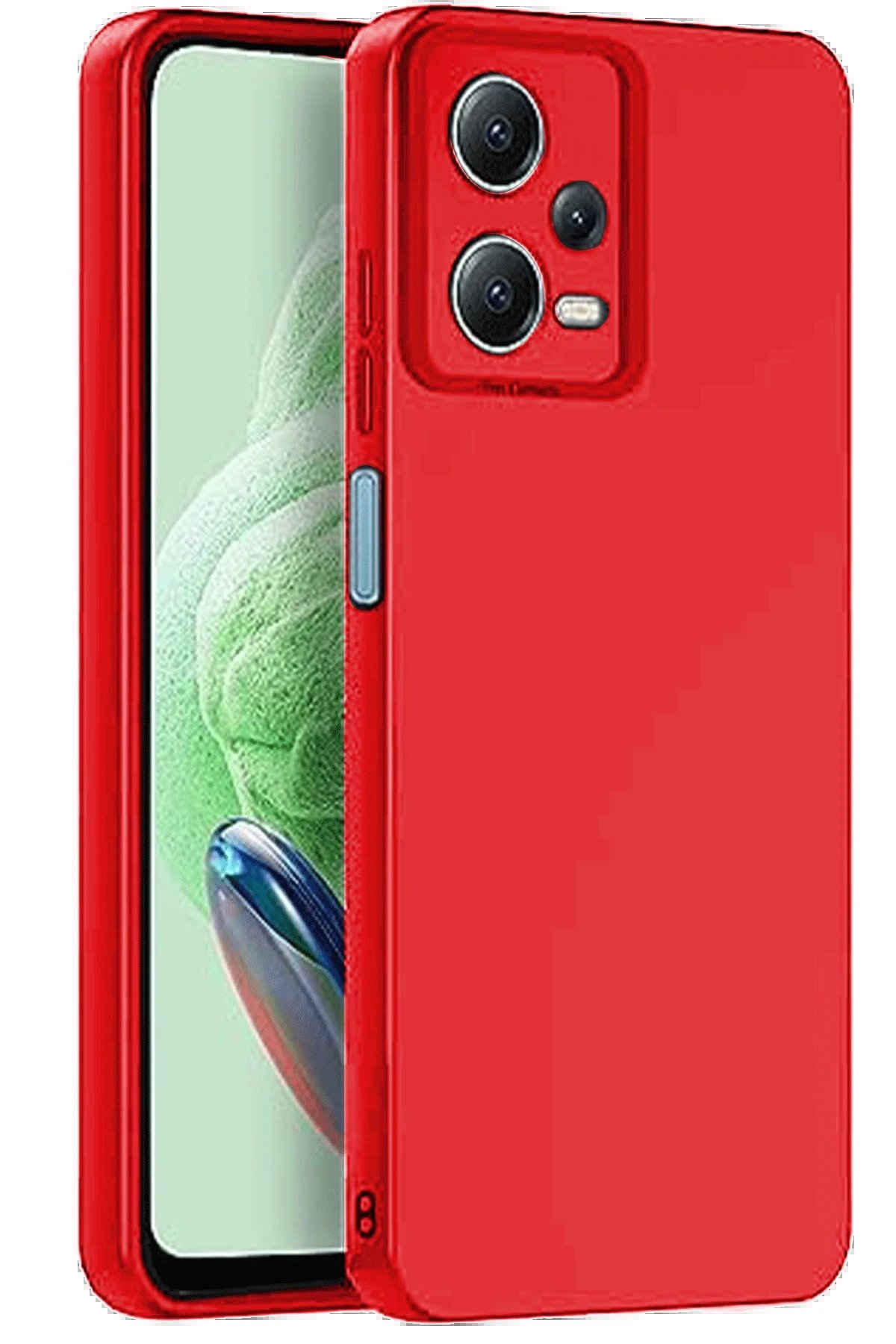 Newface Xiaomi Redmi Note 12 Pro 5G Kılıf Nano içi Kadife Silikon - Kırmızı