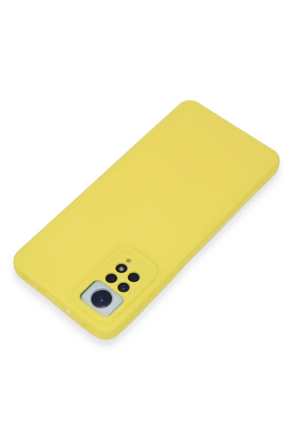 Newface Xiaomi Redmi Note 12 Pro 4G Kılıf Nano içi Kadife Silikon - Sarı