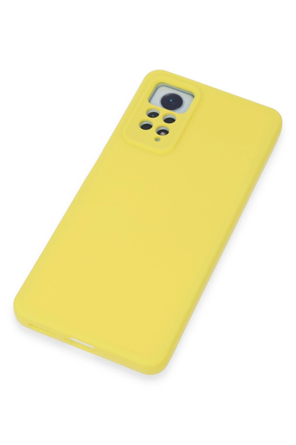 Newface Xiaomi Redmi Note 12 Pro 4G Kılıf Nano içi Kadife Silikon - Sarı