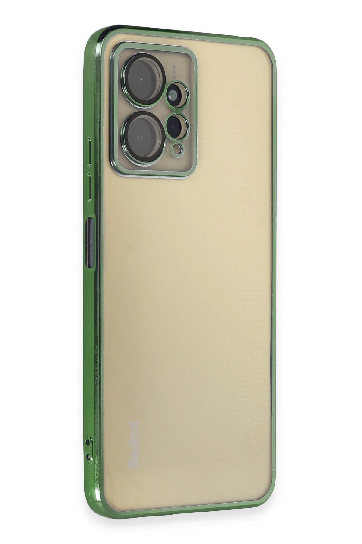 Newface Xiaomi Redmi Note 12 4G Kılıf Razer Lensli Silikon - Yeşil