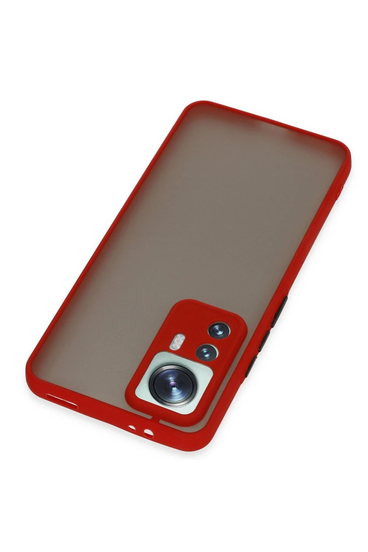 Newface Xiaomi Mi 12T Pro Kılıf Montreal Silikon Kapak - Kırmızı