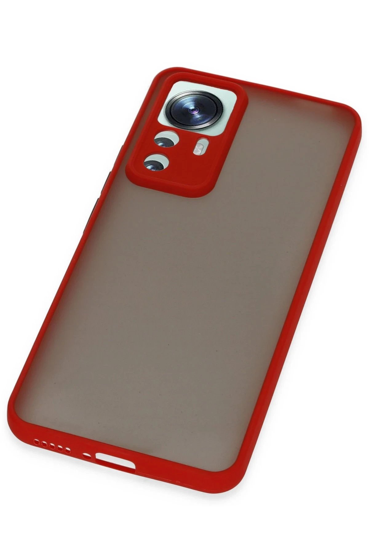 Newface Xiaomi Mi 12T Pro Kılıf Montreal Silikon Kapak - Kırmızı