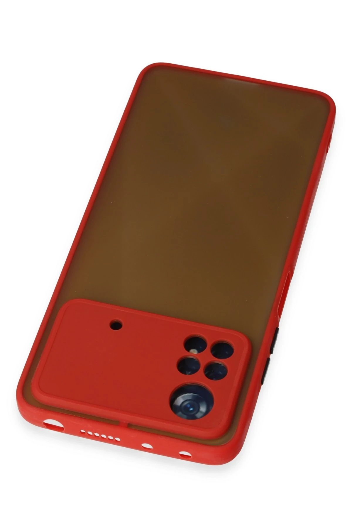 Newface Xiaomi Poco X4 Pro 5G Kılıf Montreal Silikon Kapak - Kırmızı