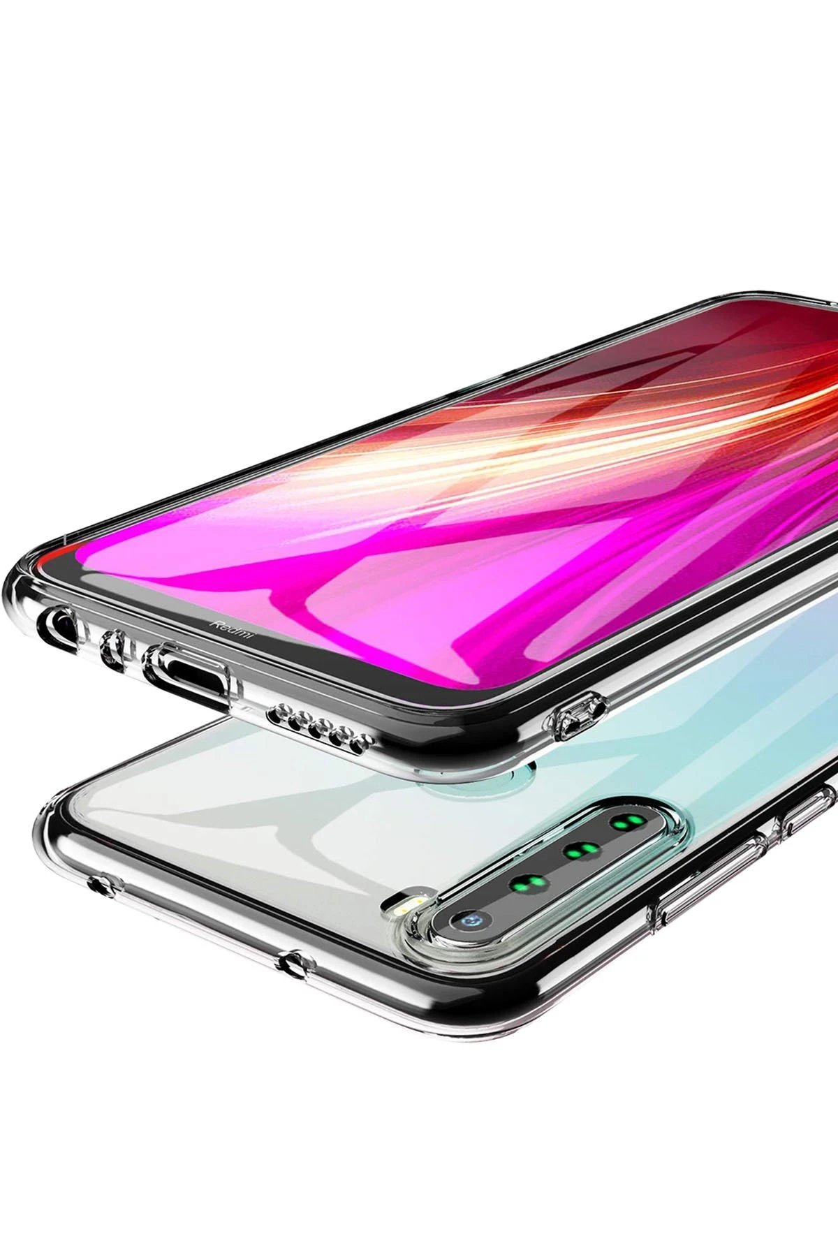 Newface Xiaomi Redmi Note 8 Kılıf Lüx Şeffaf Silikon