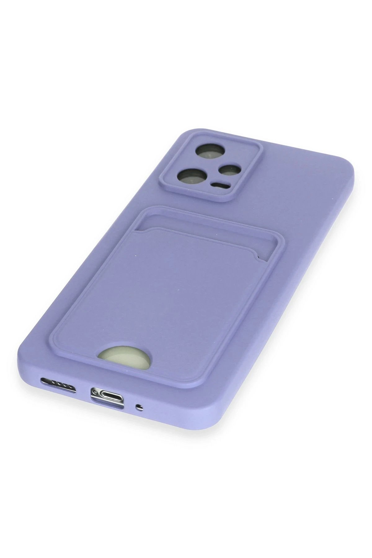 Newface Xiaomi Poco X5 5G Kılıf Kelvin Kartvizitli Silikon - Lila