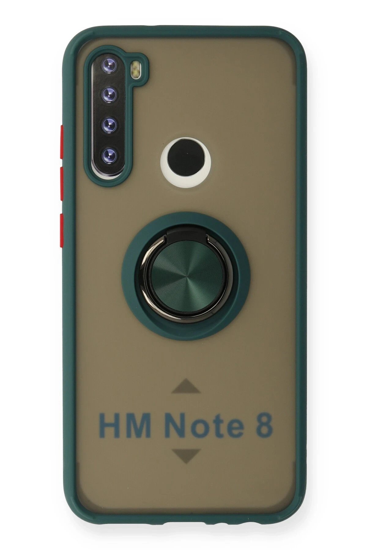 Newface Xiaomi Redmi Note 8 Kılıf Montreal Yüzüklü Silikon Kapak - Yeşil