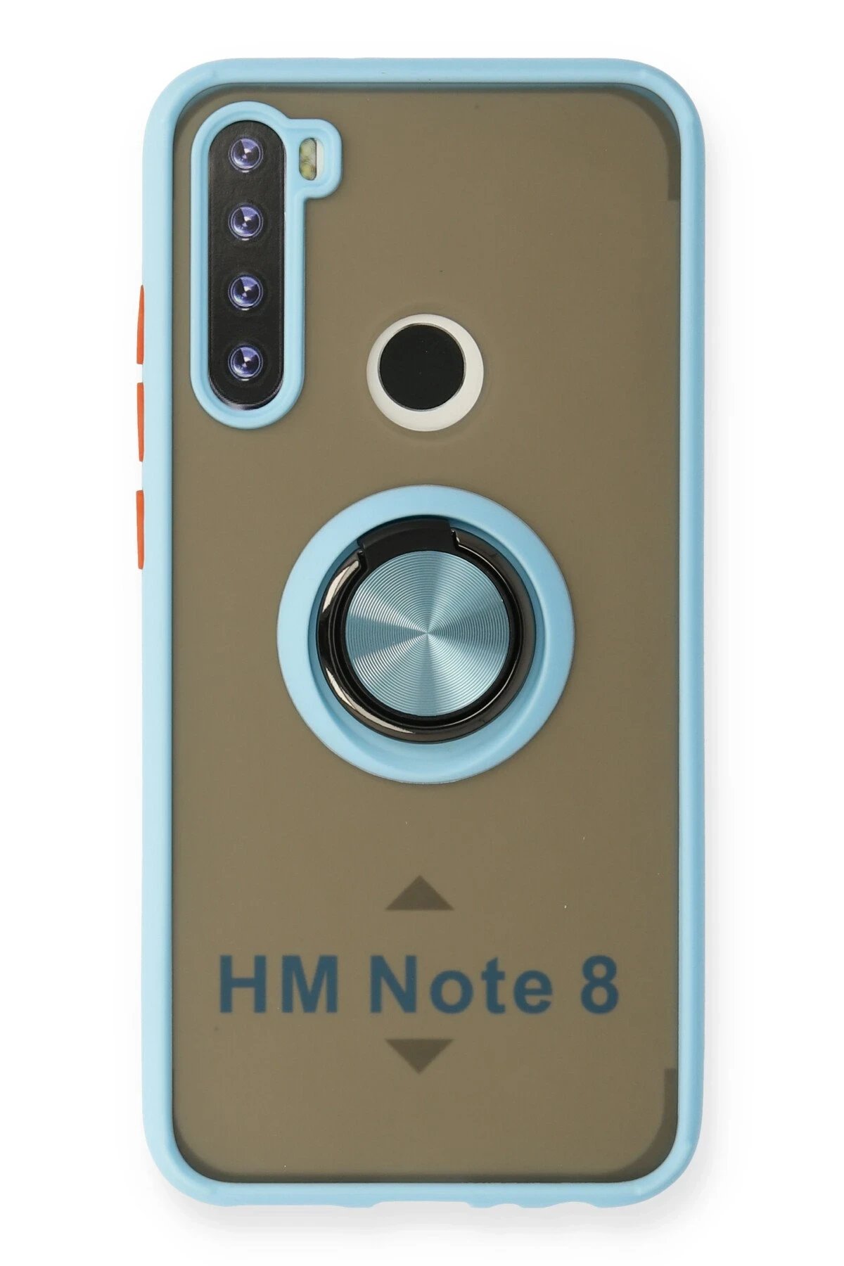 Newface Xiaomi Redmi Note 8 Kılıf Montreal Yüzüklü Silikon Kapak - Buz Mavi