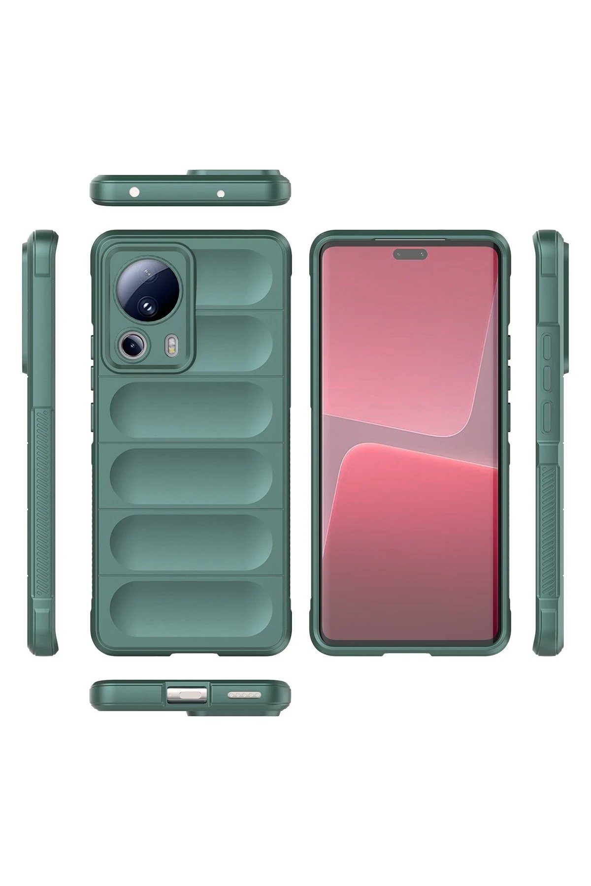 Newface Xiaomi Mi 13 Lite Kılıf Optimum Silikon - Koyu Yeşil