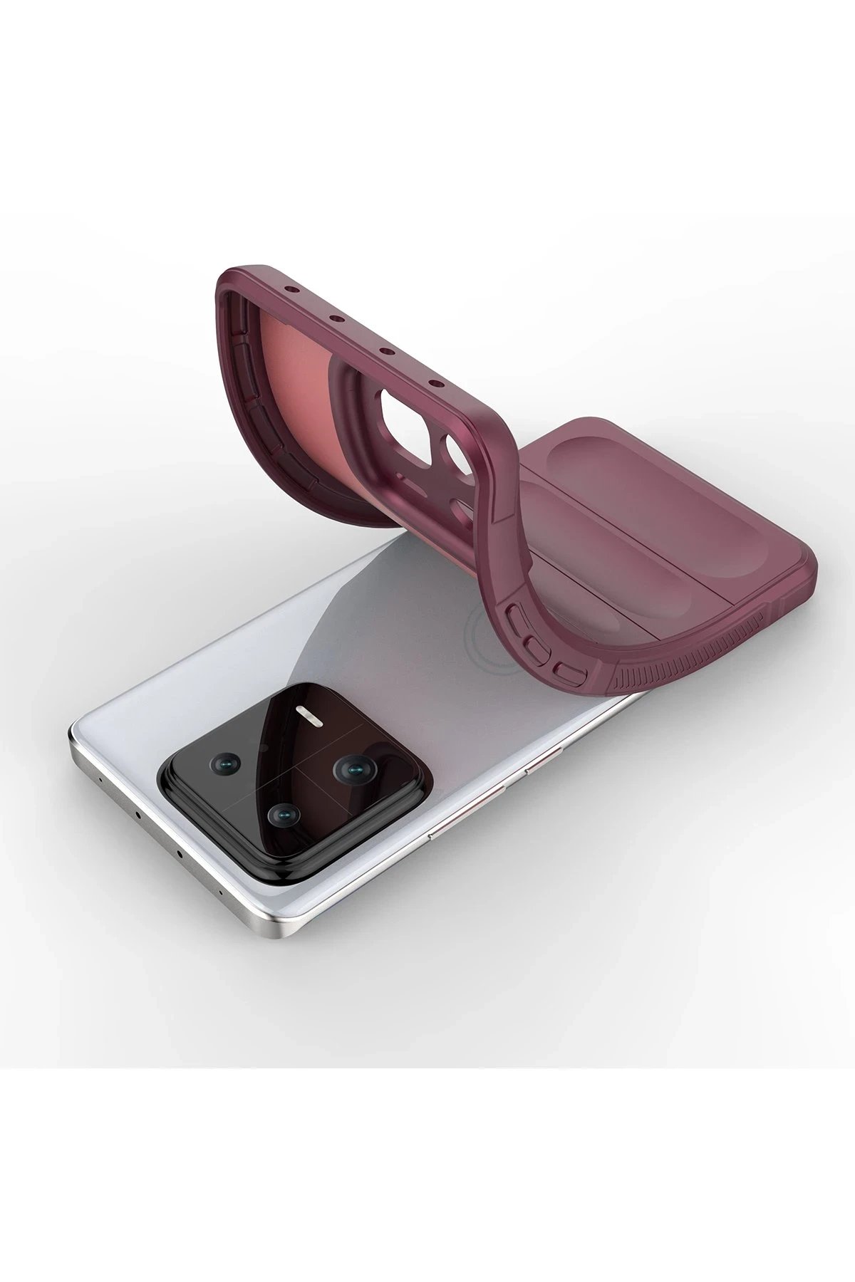 Newface Xiaomi Mi 13 Pro Kılıf Optimum Silikon - Bordo