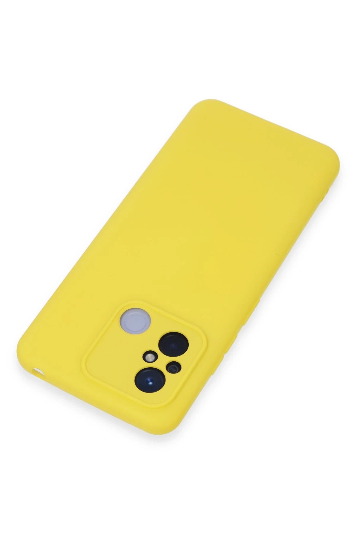 Newface Xiaomi Redmi 12C Kılıf Nano içi Kadife Silikon - Sarı