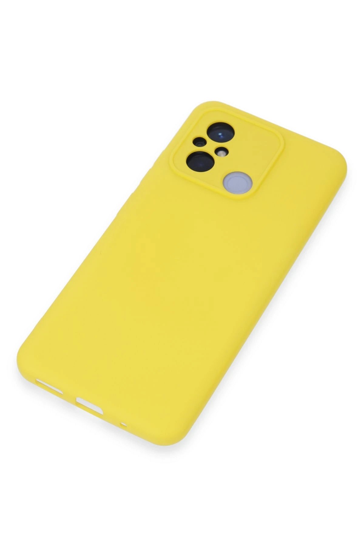 Newface Xiaomi Redmi 12C Kılıf Nano içi Kadife Silikon - Sarı