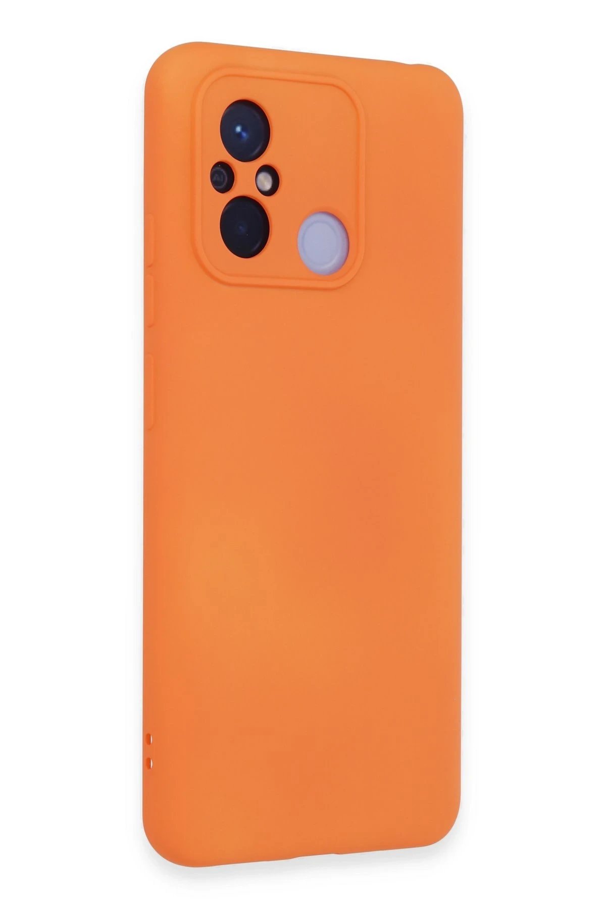 Newface Xiaomi Redmi 12C Kılıf Nano içi Kadife Silikon - Turuncu