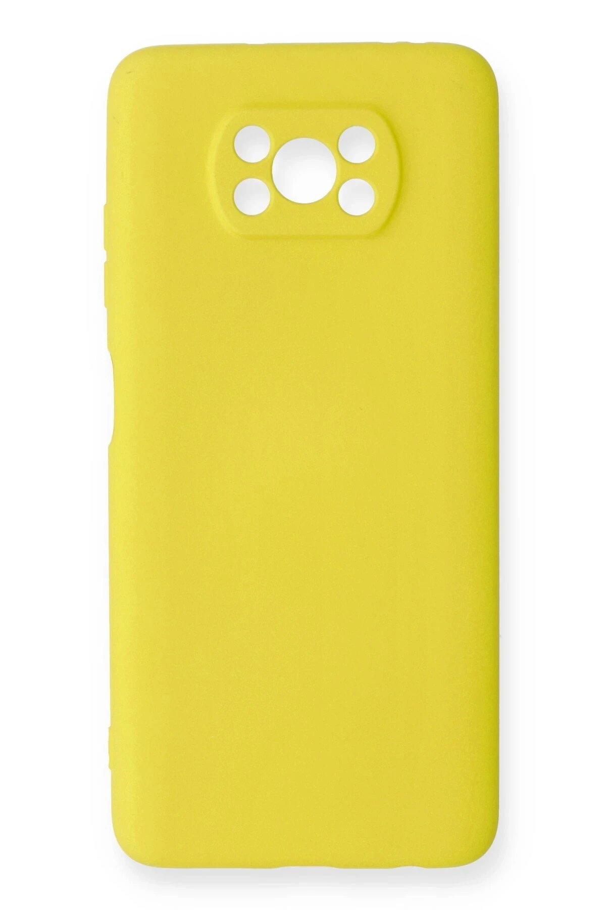 Newface Xiaomi Pocophone X3 Kılıf Nano içi Kadife Silikon - Sarı